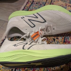 New Balance White and Neon Green Running Shoes